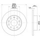 Гальмівний диск 8DD355109-641 HELLA PAGID