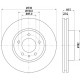Гальмівний диск 8DD355109-721 HELLA PAGID