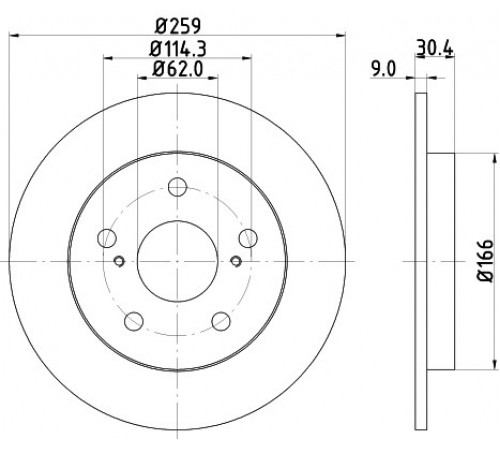 Гальмівний диск 8DD355118-981 HELLA PAGID