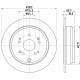 Гальмівний диск 8DD355119-221 HELLA PAGID