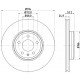 Гальмівний диск 8DD355128-711 HELLA PAGID