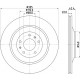 Гальмівний диск 8DD355129-801 HELLA PAGID
