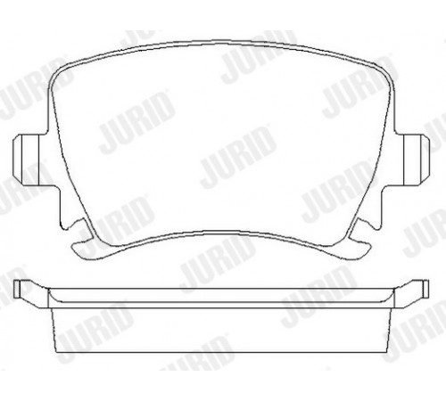 Комплект гальмівних накладок, дискове гальмо 573158J JURID