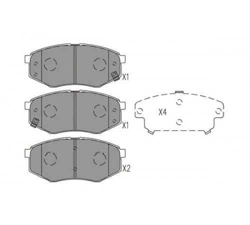 Комплект гальмівних накладок, дискове гальмо KBP-4025 KAVO PARTS
