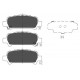 Комплект гальмівних накладок, дискове гальмо KBP-8002 KAVO PARTS