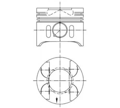 Поршень 41014600 KOLBENSCHMIDT