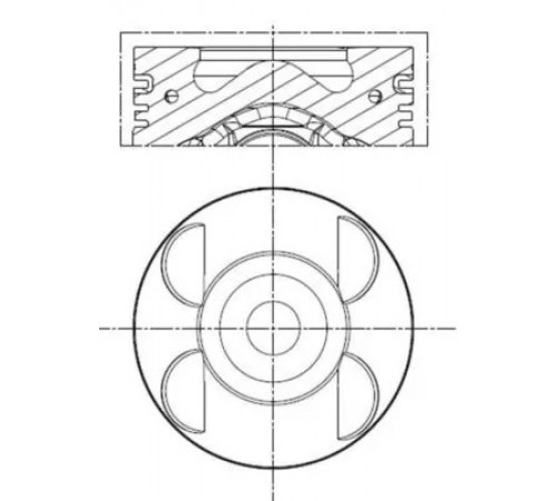 Поршень 001 PI 00105 000 MAHLE