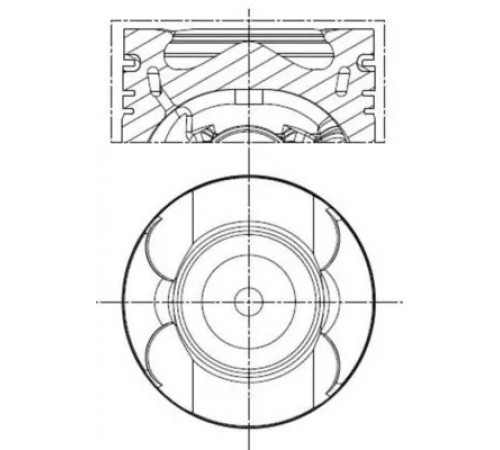 Поршень 001 PI 00133 000 MAHLE