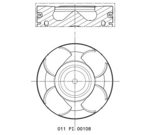 Поршень 011 PI 00108 001 MAHLE