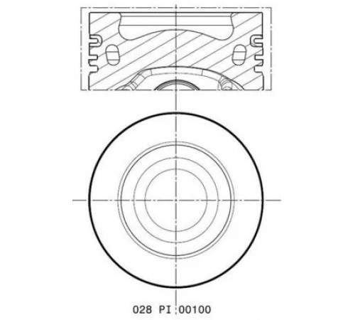Поршень 028 PI 00100 001 MAHLE
