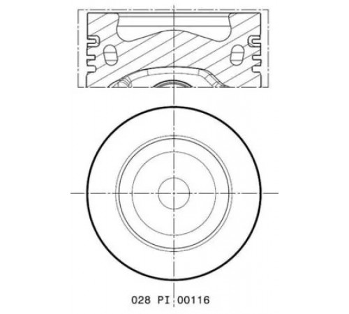 Поршень 028 PI 00116 000 MAHLE