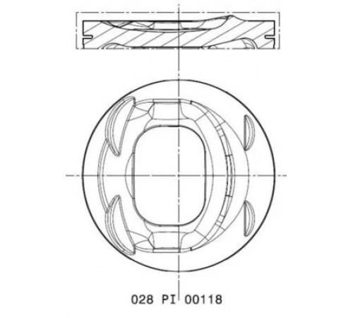 Поршень 028 PI 00118 001 MAHLE