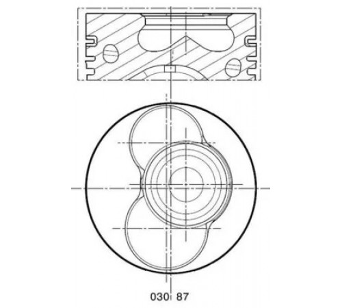 Поршень 030 87 02 MAHLE