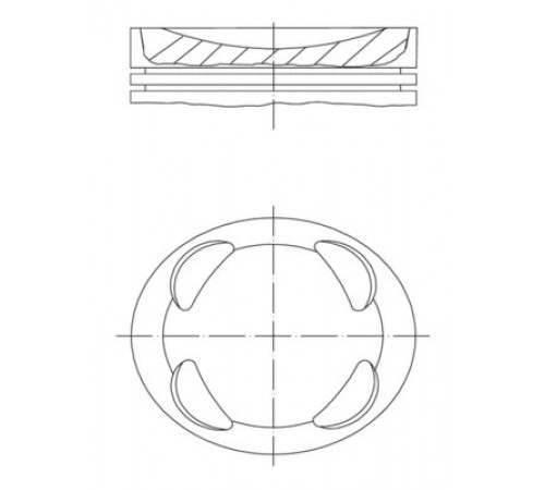 Поршень 081 PI 00104 000 MAHLE