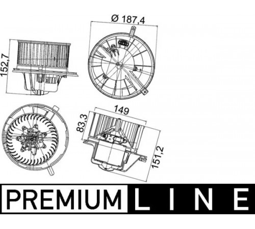 Компресор салону AB 148 000P MAHLE