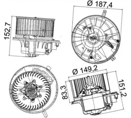 Компресор салону AB 149 000P MAHLE