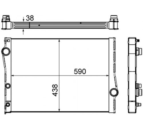 Радіатор, система охолодження двигуна CR 1049 000S MAHLE
