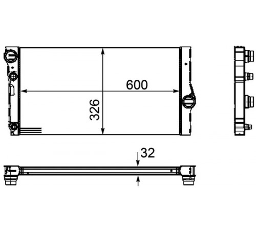 Радіатор, система охолодження двигуна CR 1147 000P MAHLE