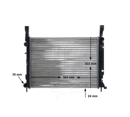Радіатор, система охолодження двигуна CR 1154 000S MAHLE