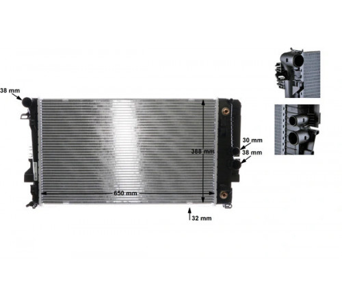 Радіатор, система охолодження двигуна CR 1173 000S MAHLE