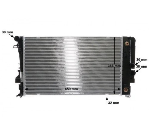 Радіатор, система охолодження двигуна CR 1173 000S MAHLE