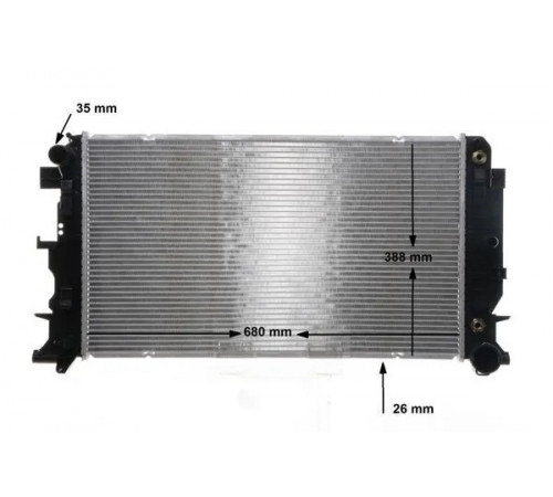 Радіатор, система охолодження двигуна CR 12 000S MAHLE