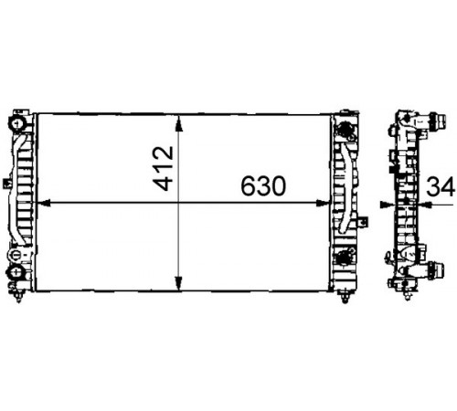 Радіатор, система охолодження двигуна CR 132 000S MAHLE