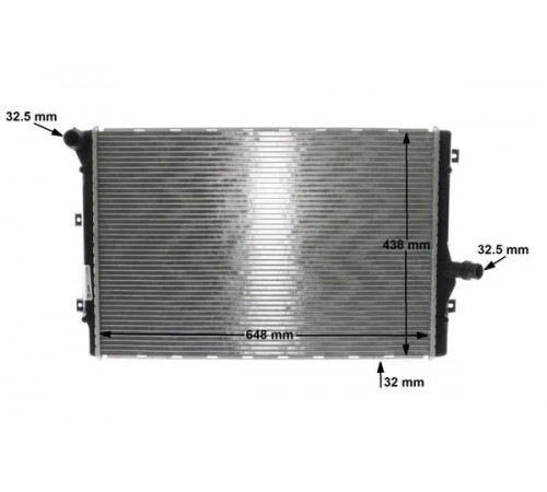 Радіатор, система охолодження двигуна CR 1539 001S MAHLE