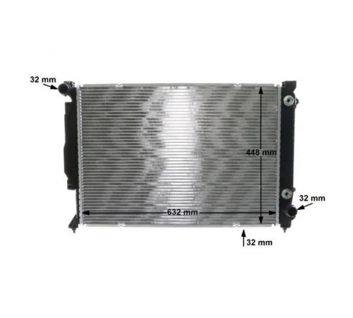 Радіатор, система охолодження двигуна CR 1686 000S MAHLE
