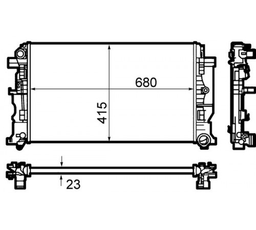 Радіатор, система охолодження двигуна CR 1710 000S MAHLE