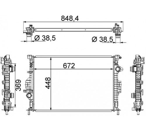 Радіатор, система охолодження двигуна CR 1748 000S MAHLE