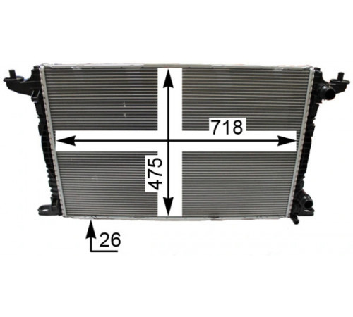 Радіатор, система охолодження двигуна CR 2179 000P MAHLE