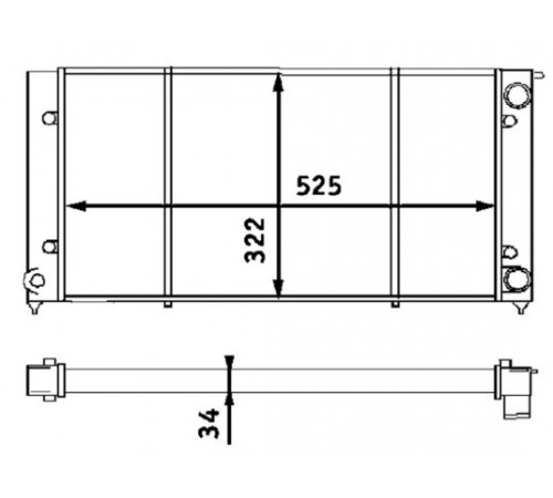 Радіатор, система охолодження двигуна CR 340 001S MAHLE