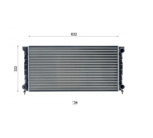 Радіатор, система охолодження двигуна CR 345 000S MAHLE