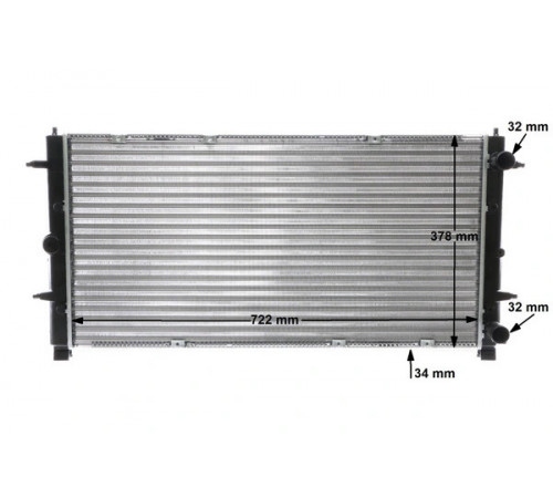 Радіатор, система охолодження двигуна CR 398 000S MAHLE