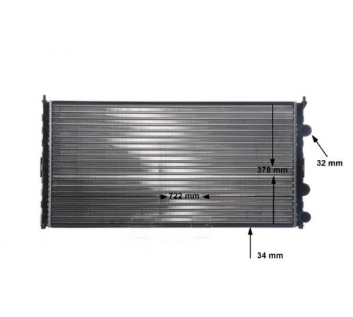Радіатор, система охолодження двигуна CR 417 000S MAHLE