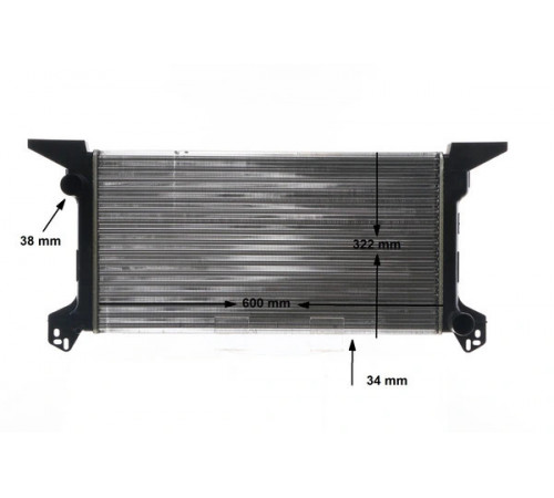 Радіатор, система охолодження двигуна CR 623 000S MAHLE