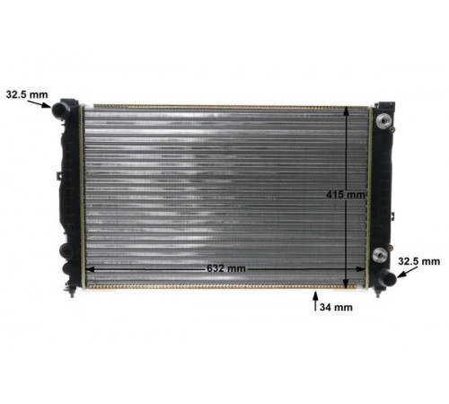 Радіатор, система охолодження двигуна CR 648 000S MAHLE