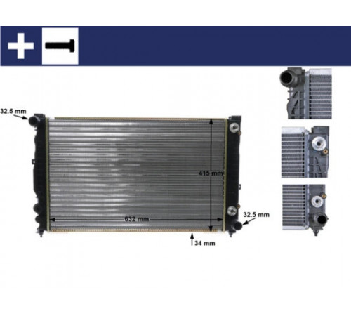 Радіатор, система охолодження двигуна CR 648 000S MAHLE