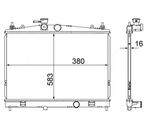 Радіатор, система охолодження двигуна CR 856 000S MAHLE