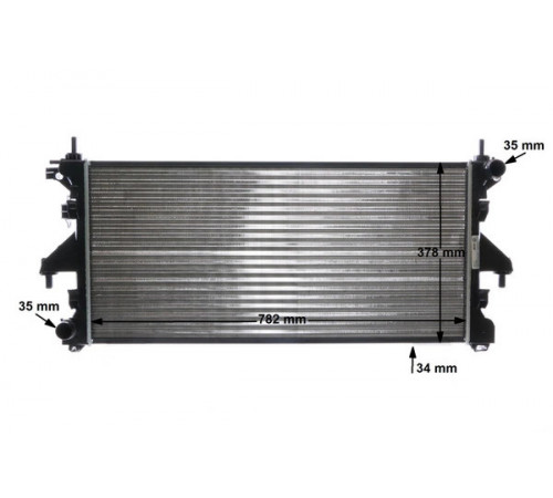 Радіатор, система охолодження двигуна CR 886 000S MAHLE