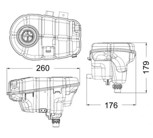 Розширювальний бачок, охолоджувальна рідина CRT 60 000S MAHLE