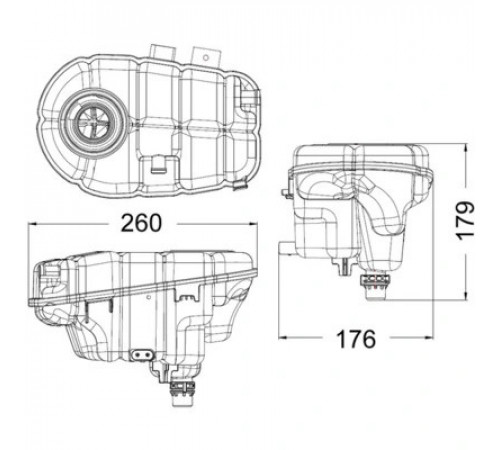 Розширювальний бачок, охолоджувальна рідина CRT 60 000S MAHLE