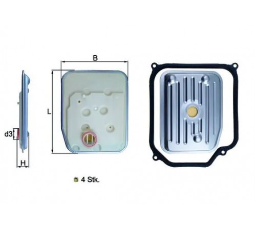 Гідравлічний фільтр, автоматична коробка передач HX 147KIT1 MAHLE