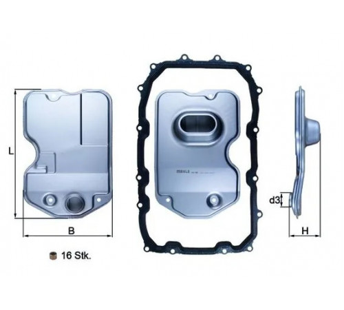 Гідравлічний фільтр, автоматична коробка передач HX 160KIT MAHLE