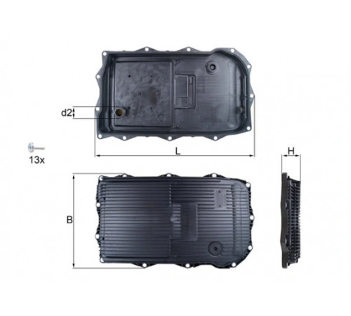 Оливний піддон, автоматична КП HX 184KIT MAHLE