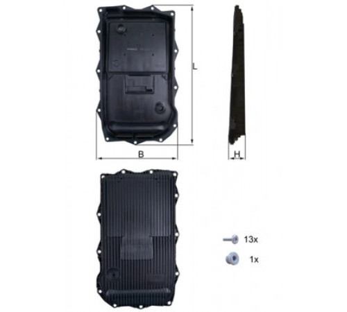 Оливний піддон, автоматична КП HX 184KIT MAHLE