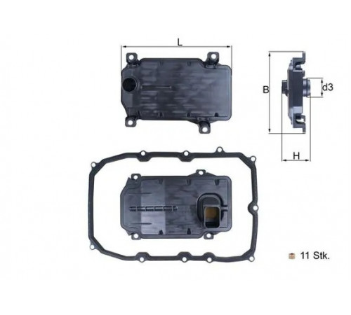 Гідравлічний фільтр, автоматична коробка передач HX 187KIT MAHLE