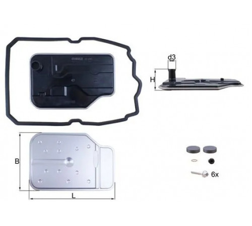 Гідравлічний фільтр, автоматична коробка передач HX 230KIT MAHLE