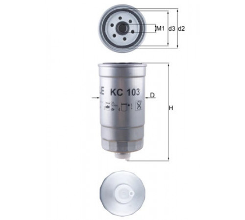 Фільтр палива KC 103 MAHLE